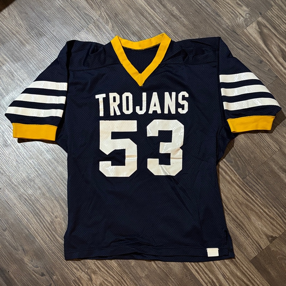 Vintage high school football Trojans Jersey